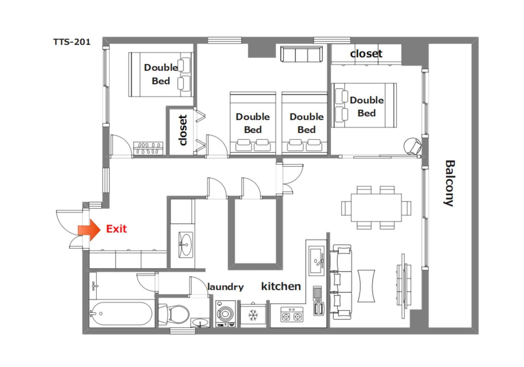 Apartmán 豊月荘 Toyotsuki Ósaka Pokoj fotografie