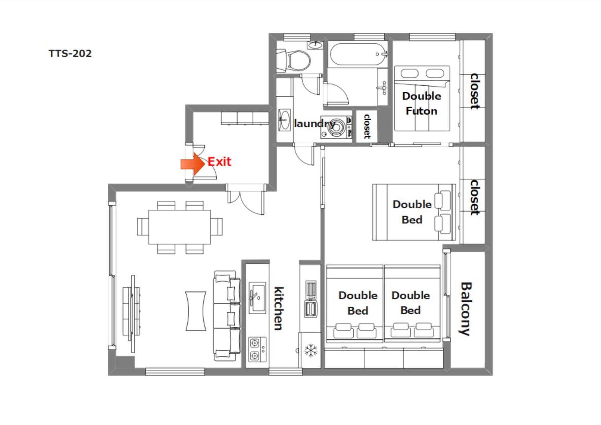 Apartmán 豊月荘 Toyotsuki Ósaka Pokoj fotografie